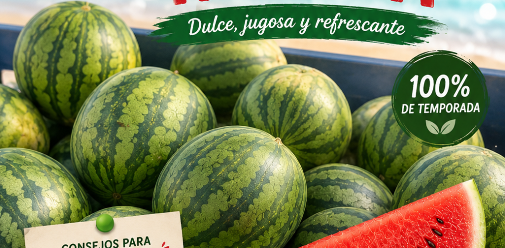 Sandía, dulce, jugosa y REFRESCANTE